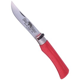 Antonini Old Bear Laminated Red, Satin Stainless knife (9307/23_MRK)