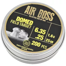 Apolo Air Boss Domed Field Target .25/6.35mm AirGun Pellets, 200 psc 1.60g/25.0gr (30206)