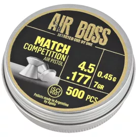 Apolo Air Boss Match Competition .177/4.5mm Air Pistol Pellets, 500 pcs 045g/7.0gr (30303)