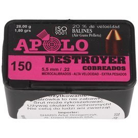 Apolo Destroyer Copper AirGun Pellets .22/5.5 mm, 150 pcs 1.80g/28.0gr (19970)