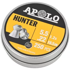 Apolo Hunter .22/5.5mm AirGun Pellets, 250 psc 1.20g/18.5gr (19971)