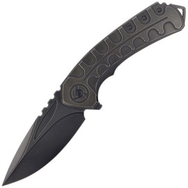Bestech Knife Buwaya Black Titanium, Black Stonewashed M390 by Kombou (BT2203C)