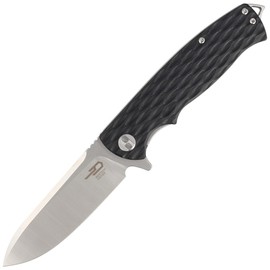 Bestech Knife Grampus Black G10, Satin / Stonewash D2 (BG02A)