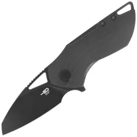 Bestech Knife Riverstone Black G10, Black Stonewashed 154CM by Frank Grissom (BL03C)