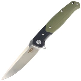 Bestech Knife Swordfish Black / Green G10, Satin D2 (BG03A)