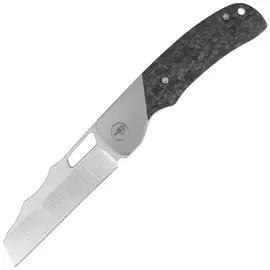 Bestech Knife Syn Titanium / Marble Carbon Fiber, Hand Rubbed Satin Elmax by Evolved EDC (BT2306A)