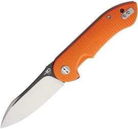 Bestech Knife Torpedo Orange G10, Black Stonewashed / Satin D2 (BG17D-2)