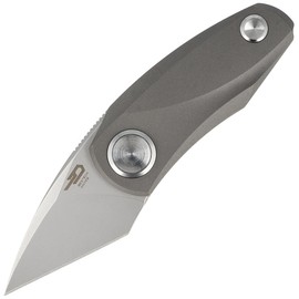 Bestech Knife Tulip Dark Grey Titanium, Fine Stonewash M390 by Ostap Hel (BT1912E)