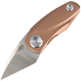 Bestech Knife Tulip Frame Lock Pink Titanium, Stonewash / Satin M390 by Ostap Hel (BT1913D)