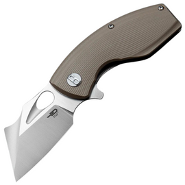 Bestech Lizard Beige G10, Satin/Bead Blast D2 Knife (BG39C)