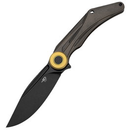 Bestech Seraph Black/Bronze Titanium, Black Stonewashed M390 by Kombou Knife (BT2403E)