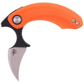 Bestech Strelit Orange G10, Satin/Black Stonewashed 14C28N by Ostap Hel Knife (BG52C-2)