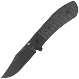 Bestech Vestige Knife Black Titanium/Carbon Fiber, Black Stonewashed MagnaCut by Justin Lundquist (BT2411D)