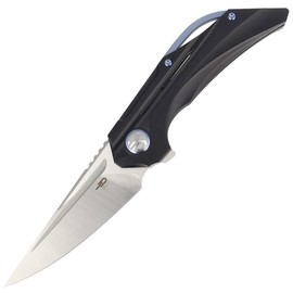 Bestech Vigil Black Titanium, Satin M390 by Kombou Knife (BT2201C)