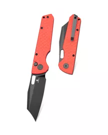 Bestechman Guardian Knife Red CF Pattern G10, Black PVD D2 (BMK11F)