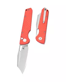 Bestechman Guardian Knife Red CF Pattern G10, Satin D2 (BMK11C)