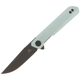 Bestechman Knife Mini Dundee Ice Cream Blue G10, Grey DLC D2 by Ostap Hel (BMK03G)