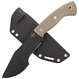 Böker Plus Mini Tracker Brown Micarta, Black 1095 by Dave Wenger (02BO027)