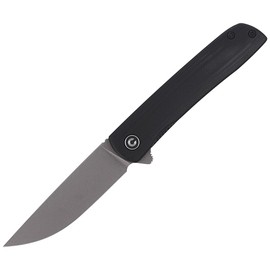 CIVIVI Knife Bo Black G10, Gray Stonewashed Nitro-V by Brad Zinker (C20009B-3)