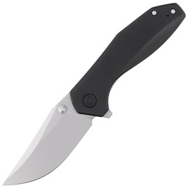 Civivi Knife ODD 22 Black G10, Silver Bead Blasted 14C28N by Tuffknives (C21032-1)