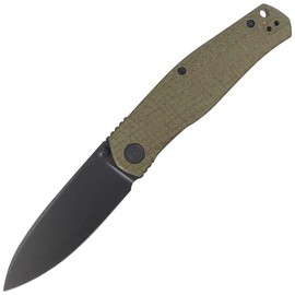 Civivi Knife Sokoke Green Burlap Micarta, Black Stonewashed 14C28N by Ray Laconico (C22007-2)