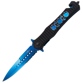 Decor Habitat Third Black/Blue Aluminium, Blue P/S 420 rescue knife (TH-H0815A)