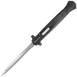 Dulotec Italian Stiletto OTF Knife Black Aluminium, Satin 3Cr13MoV (K186A)
