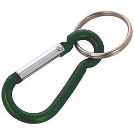 FOX 5 Aluminium Spring Clip Hook Carabiner, Green