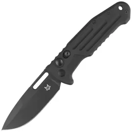 FOX New Smarty Black Aluminium, PVD N690Co by Stefano De Lorenzi automatic knife (FX-503SP B)