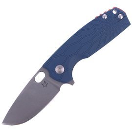 Fox Core FRN Blue Knife, Stonewashed N690 by Jesper Voxnaes (FX-604 BL)