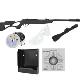 Hatsan AirTact ED 4.5 mm Air Rifle Set: Scope, Safety Glasses, Pellets, Shooting Targets