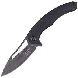 Herbertz CJH Black G10 Knife, Black Stonewashed 440C (569613)