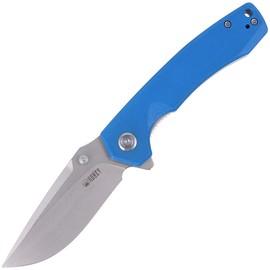 Kubey Knife Blue G10, Bead Blasted D2 (KU901B)