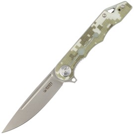 Kubey Knife Mizo Camo G10, Bead Blast AUS-10 by Tiguass (KU312E)