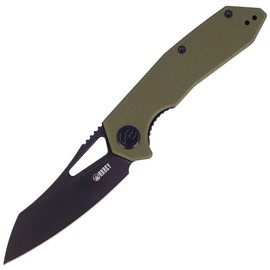 Kubey Knife New Vagrant Tan G10, Darkwashed AUS-10 (KU291E)