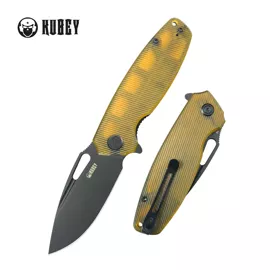 Kubey Knife Tityus Ultem, Black Stonewashed D2 (KU322M)