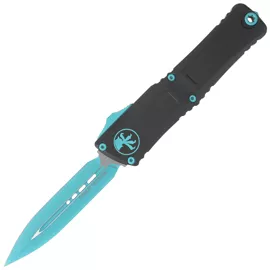 Microtech Combat Troodon D/E Gen III OTF Knife Black Aluminum, Turquoise M390MK by Tony Marfione (1142-1TQSK)