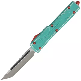 Microtech UTX-70 T/E Bounty Hunter Signature OTF Knife Distressed Green Aluminum, Apocalyptic M390 (149-10BH)