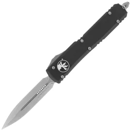 Microtech Ultratech D/E OTF Knife Black Aluminum, Stonewashed M390 by Tony Marfione (122-10)