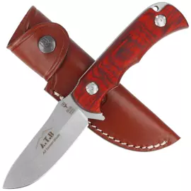 Muela ATB-9R All Terrain Blade Coral PakkaWood Knife, Stonewashed X50CrMoV15