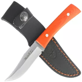 Muela BWE-8.O Orange Canvas Micarta Knife, Satin X50CrMoV15