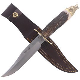 Muela Deer Stag Knife, Satin 1.4116 Gift Box (WOLF-16A)