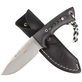 Muela Knife Full Tang Black Canvas Micarta, Satin 1.4116 CRYO-T (GAVILAN M)