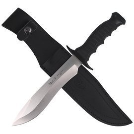 Muela Outdoor Black Rubber, Satin 420H Knife (85-181)