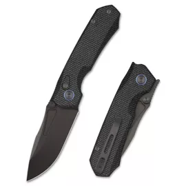 Remette Rhino Knife Black Micarta, Black Titanium 14C28N (MC319B)