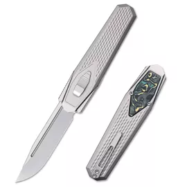 Remette Swordfish Titanium / Yellow Green Carbon Fiber, Pearlescent M390 (ZL101A2)