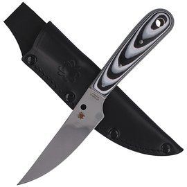 Spyderco Bow River G-10 Black-Gray, Plain 8Cr13MoV (FB46GP)