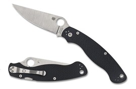 Spyderco Military 2 Sprint Run Carbon Fiber, Satin CPM S90V by Sal, Eric Glesser Knife (C36CFP2)