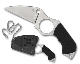 Spyderco Swick 5 Large Knife Black G10, Satin LC200N by Sal Glesser (FB145P)