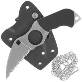 Spyderco Swick 6 Small Black G10 Knife, Satin LC200N by Sal Glesser (FB14S6)